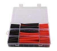 3:1 Ratio Adhesive Lined Heat Shrink Tubing 300pcs, Marine Grade Waterproof Cable Insulation Sleeve for Electrical and Automotive Use, 2.4mm to 9.5mm Diameter, Black/Red