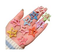 3/10/12pcs Colorful Star BB Hair Clips Y2K Women Grils Cute Star Hairpin Side Barrettes Hair Grip Kids Headwear Hair Accessories(Turquoise)