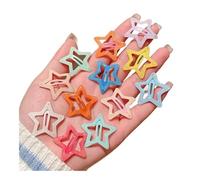 3/10/12pcs Colorful Star BB Hair Clips Y2K Women Grils Cute Star Hairpin Side Barrettes Hair Grip Kids Headwear Hair Accessories(Ginger)