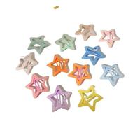 3/10/12pcs Colorful Star BB Hair Clips Y2K Women Grils Cute Star Hairpin Side Barrettes Hair Grip Kids Headwear Hair Accessories(Light yellow)