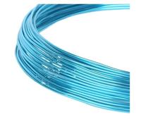 3-10 Meters Round Aluminum Wire 1mm/1.5mm/2mm/2.5mm Versatile Painted Aluminium Metal Wire, For DIY Jewelry Findings(Turquoise,1mm 10Meters)