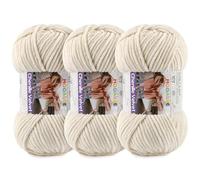 3 * 100g Chunky Yarn for Crocheting and Knitting - Easy to Use Plush Chenille Super Bulky Yarn 393yds - Ultra Soft Velvet Baby Blanket Yarn for Beginners & Amigurumi Projects, Khaki
