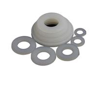 3-100Pcs Black White PP PE Plastic Nylon Flat Washer Plane Spacer M2 M2.5 M3 M4 M5 M6 M8 M10~M24 Insulation Gasket Ring For Screw Bolts(White,M12x40x2.0-5pcs)