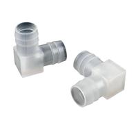 3~100PCS Food Grade PP Pagoda Elbow Connector Aquarium Water Tank Air Pump Adapter Garden Irrigation Water Pipe Hose Joints(2.4x2.4mm Short,100pieces)