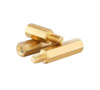 3-100pcs M2/M2.5/M3/M4/M5 Brass Single-head Hexagonal Hollow Isolation Pillars, M5x25+7mm(5pcs)