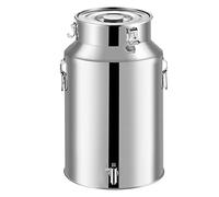 3-10L Milk Can, 304 Stainless Steel Milk Jug Milk Transport Bucket Water Jug Ice Barrel Wine Pail Tote Canister with Faucet and Sealed Lid Liquid Stirage,10L