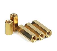 3-10pcs 5/16-18 UNC 5/16-24 UNF Thread Brass Hexagon Coupling Nuts Thickened Copper Connector for Mechanical Parts(5I16-24x10x20(5Pcs))