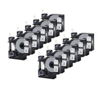 3-10Pcs Heat Shrink Tube Universal Fit Label Tapes Compatible with A18055 A18056 6/9/12/19/24mm Ribbon Works with 4200 5000 Aftermarket Replacement Accessory(10PK Black on White)