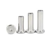 3-10Pcs M2 -M6 304 Stainless Steel Flat Hex Hexagon Socket Metal Furniture Rivet Connector Insert Joint Sleeve Nut Fasteners Screws(5pcs M5x6,L 50mm)
