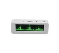 3.12" For OLED Music Display Analyzer, Audio Level Indicator VU Meter with Time/Temp/Humidity, USB Powered Frequency Analyzer for Car/Home Stereo System(Green)