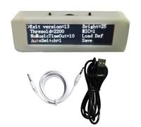 3.12" Music Display Analyzer, Audio Level Indicator VU Meter with 8 Effects, Time & Temp Humidity Detection, 20Hz-20kHz, USB Powered for Car Home(White)