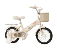 3-12 Years Old Boys Girls Folding Bicycle, Children's Bike with Front and Rear Double Brakes and Shock Absorption, 12 14 16 18 20 Inch Kids Bike with Stabilisers