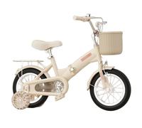 3-12 Years Old Boys Girls Folding Bicycle, Children's Bike with Front and Rear Double Brakes and Shock Absorption, 12 14 16 18 20 Inch Kids Bike with Stabilisers