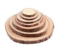 3-12cm Thick Natural Pine Round Unfinished Wood Slices Circles with Tree Bark Log Discs DIY Crafts Wedding Party Painting 3-10pc(3pcs 10 12cm)