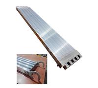 3-12ft Telescoping Aluminum Work Plank with Hooks, Adjustable Scaffolding Platform for Painters, Extension Ladder Workbench, Durable Step Stool Kit (195-360cm)