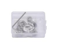 3-12mm Drill Bit Depth Stop Collar Ring Positioner with Plastic Box,Durable Woodworking Drill Bit with Hex Wrench (10PCS)