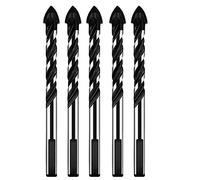 3-12mm Multifunctional Glass Metal Tile Drill Bit Triangle Diamond Drill Set Ceramic Concrete Brick Wood Punching Hole Saw Drill (Color : A, Size : 5 PCS Set Black)(10mm Set Black)