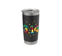 3.14 Bricks 3.14 Blocks Master Builder Happy Pi Day Kids Stainless Steel Insulated Tumbler