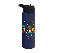 3.14 Bricks 3.14 Blocks Master Builder Happy Pi Day Kids Stainless Steel Insulated Water Bottle