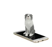 3.14" Small Resin Border Collie Figurine Gifts, Dog Memorial Gifts, Dog Figurines, Car Decor, Collectible Border Collie Statue Figure Sculpture Gifts (Blue Merle, L: 2.36"x W:1.57" x H: 3.14")