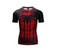 (3, 140) Marvel character Spider-Man pattern printed children's T-shirt, quick-drying, breathable, loose and casual children's clothing