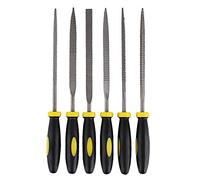 3 * 140mm Mini Assorted Hand File Wood Rasp Set Metal Filing Rasp Needle File Wood Tools with Rubber Handle 6pcs