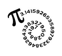 3.1415 pi Spiral Irrational Number Mathematics Distressed Math Banner Wall Stickers 41x48.5cm Wall beautification Black