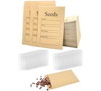 3.15 * 4.72 Inch Small Seed Packets Envelope, 140pcs Resealable and Clear Self-Envelopes, Kraft Storage Envelopes for Plant Lover