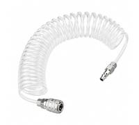 3-15Meters Pneumatic Tubing Transparent PU Coiled Air Hose with Fittings 12mm OD 8mm ID,12m