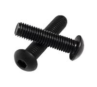 3/16 1/4 5/16 3/8 Inch BSW Hex Socket Bolt Button Head Screws Black Alloy Steel (10,3/16" - 24 x 1/2")