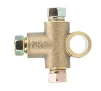 3/16 Brake Line Fitting 3 Way T Shape Brake Tee with 3 Male Nuts Short Union M10 3/16in Pipe 10mm