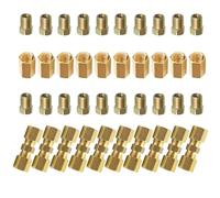 3/16" Brake Pipe Fittings Set for 4.75mm SAE Flaring Brake Line Kit 10Pcs 3/8"-24 Threads & 10Pcs 3/16" Brake Tubing Fitting