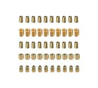 3/16" Brake Pipe Fittings Set for 4.75mm SAE Flaring Brake Line Kit 10Pcs 3/8"-24 Threads & 10Pcs M10 Threads