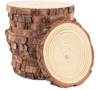 3-16 cm/1-10pcs Thick Natural Pine Round Unfinished Wood Slices Circles with Tree Bark Log Discs DIY Crafts Wedding Party Painting(12 14cm 1pcs)