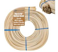 3/16" Flat Reed # 1 | 1 Pound Coil | Rattan Reed for Basket Weaving and Wicker Furniture Making | Basketry, Wicker Weaving and Wicker Repair Supplies | UA-316FR
