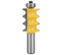 3/16" Radius Triple Bead Trim Router Bit, Woodworking Tool with 1/2" Shank, Micro - Carbide Cutter Blade for Solid Hardwood, MDF, Plywood, Anti - Kickback Design and
