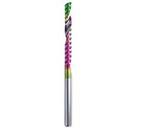 3. 175 X 3.175 X 25 X 50, 3.175 Mm Single Flute Cutter, Cnc Machine Parts, Carbide Drill Bits With Color Coating, Tungsten Steel For Acrylic And Pvc