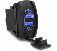 3.1A 12-24V Dual USB Charger Socket Motorcycle Car Built-in Waterproof Car Charger LED Light