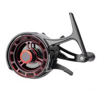 3+1BB Bearing Ice Fishing Reel with Aluminum Alloy Rocker Arm, Wire Spool Fine Control, Ergonomic Wire Release Button Designed for Raft Fishing 3 21 Speed Ratio (black red)