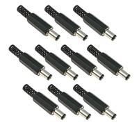 3.1mm x 6.3mm Male DC Power Plug Tip Jack Connector (Pack of 10)