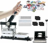 3.1x2 inch Fridge Magnets Badge Maker Machine with Paper Cutter DIY Photo Refrigerator Sticker Magnet,100pcs Materials