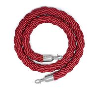 3.2/4.9/6.5/8.2/9.8/11.4/13.1/14.7/16.4ft Rope Red, Shopping Mall Crowd Control Stanchion Post Ropes, Counter Partition Rope