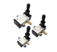 3/2 5/2 Way Pneumatic Air Hand Lever Operated Valve Manual Control 2 Position 3 5Port Push-Pull(4H410-15,with 6mm Fitting)