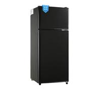 3.2 Cu.Ft. Mini refrigerator with freezer, compact refrigerator with 7-stage adjustable thermostat, domestic refrigerator