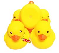3.2 inch Kalafona Rubber Yellow Ducks/ Ducky No Hole Waterproof No Squeak Bath/Pool/Water Float Toy Stuffed with Sealed Plug Without Hole for Kids in Bulk