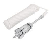 (3.2 kg, with rope) vidaXL Folding Anchor Grappling Portable Grapnel Marine Boat Anchor Silver Iron
