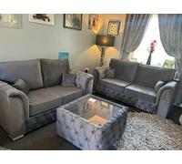 3+2 Malibu - Grey Fullback + Coffee Table