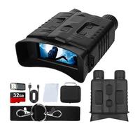 3.2″ Night Vision Goggles for Adults, WiFi Night Vision Binoculars, 10X Digital Zoom 7-Level Infrared, with 32GB Memory Card to Save 52MP Photos and 4K Videos, Black