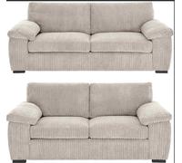 (3+2 Seater) Amalfi Jumbo Cord 3 Seater and 2 Seater Sofa Snugg Furniture UK Limited Cream One Size