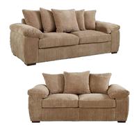 (3+2 Seater) Amalfi Jumbo Cord 3 Seater and 2 Seater Sofa Snugg Furniture UK Limited Light Beige One Size